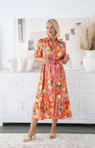 Sun Splash Shirt dress