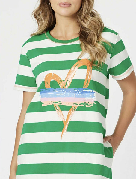 Heart Stripe Dress
